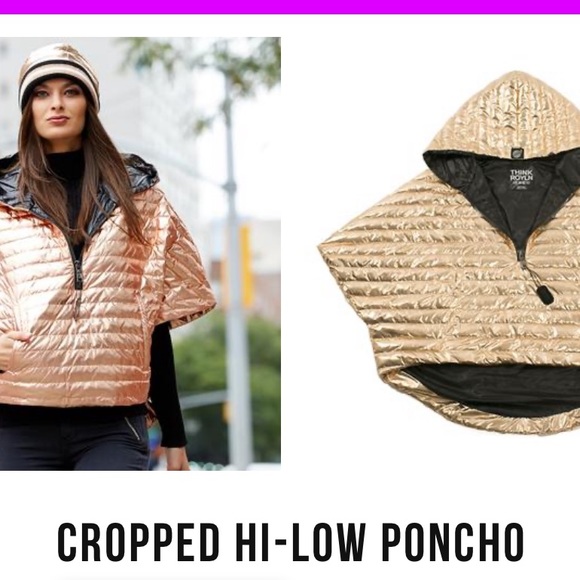 *Rare Find | cropped hi-low poncho silver color - Picture 8 of 16